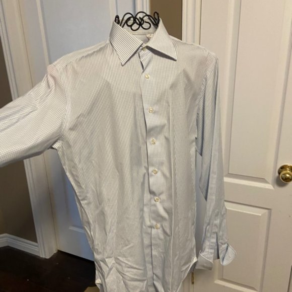 Aster Made in Italy Men's Blue Check European Size L EUC - Picture 2 of 16